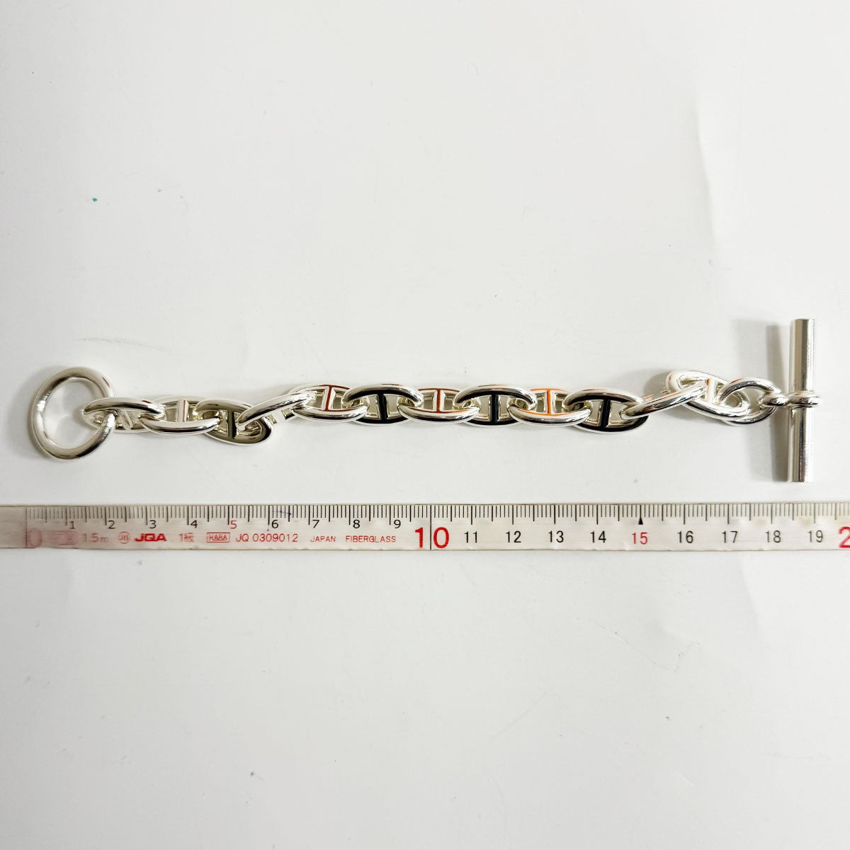HERMES Chaine d'Ancre GM 12-Link Silver Bracelet