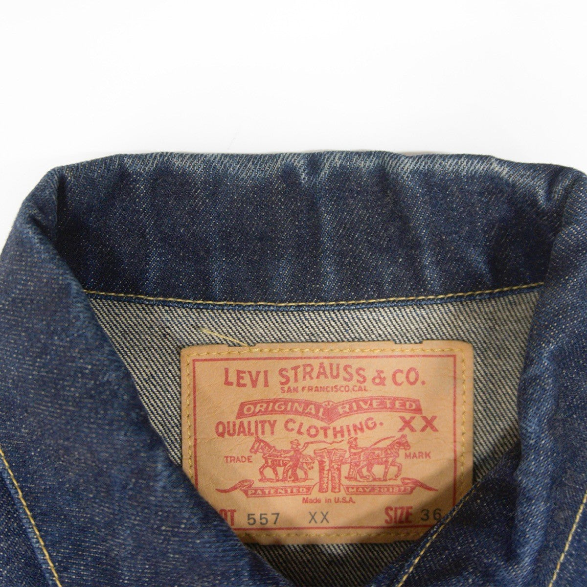 LEVI'S 557XX Big E 3rd Type Valencia Denim Jacket Size 36