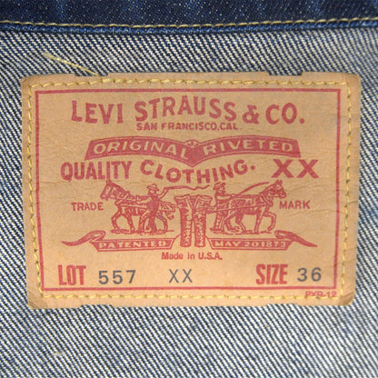 LEVI'S 557XX Big E 3rd Type Valencia Denim Jacket Size 36