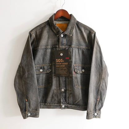 EDWIN 505J Second Type Black Denim Jacket Size XL