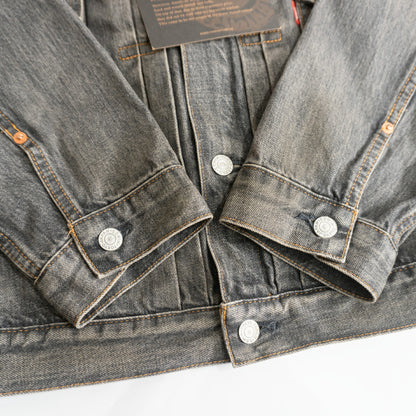 EDWIN 505J Second Type Black Denim Jacket Size XL