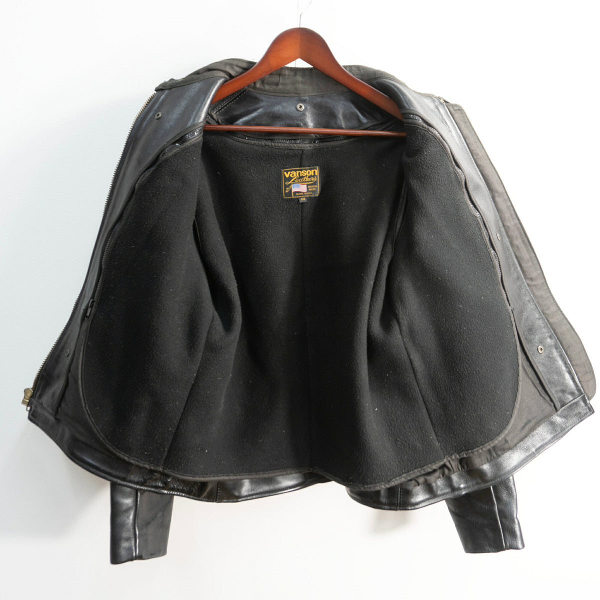 VANSON Model B Single Rider's Leather USA Made Size 44