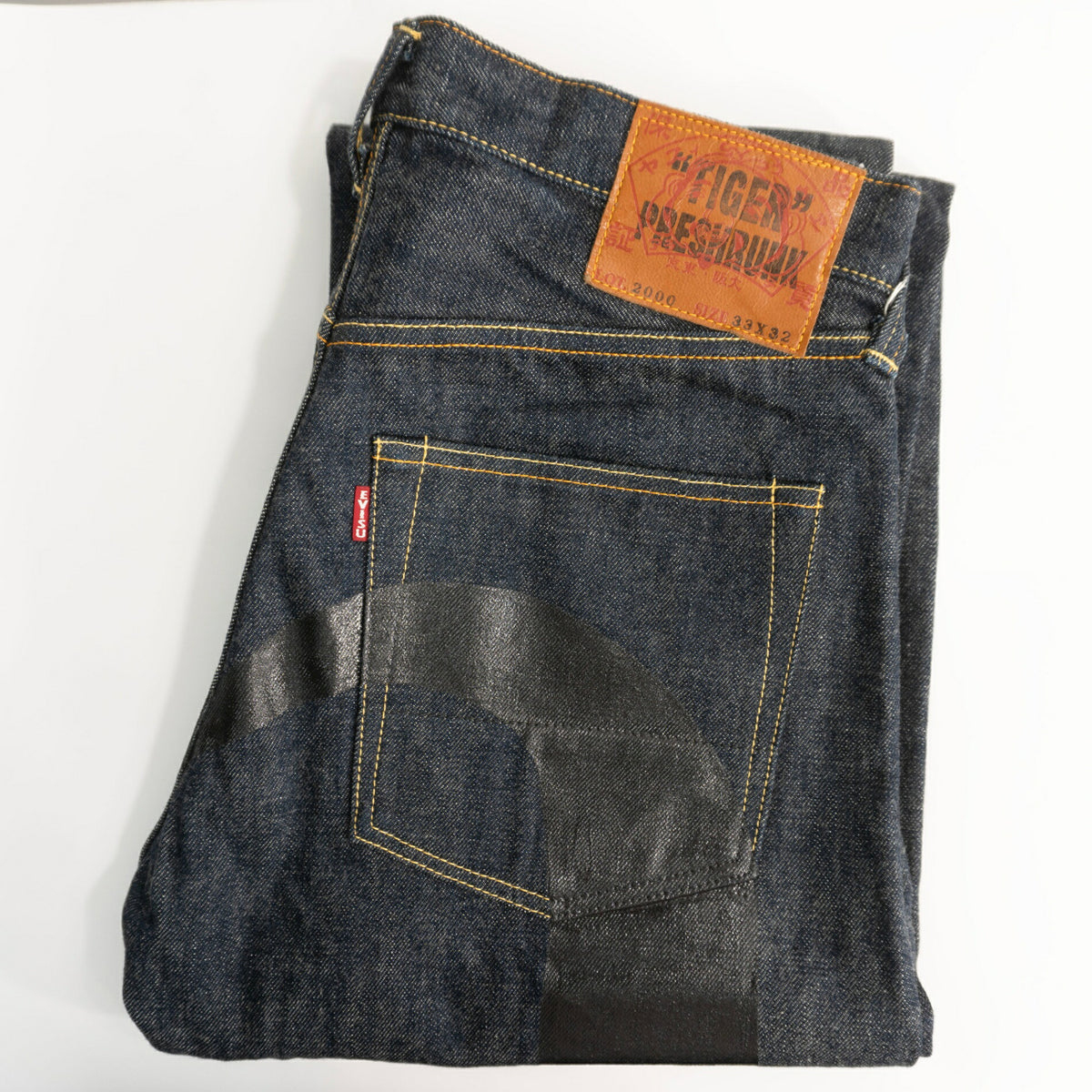 EVISU Dark Indigo Lot 2000 Seagull Denim Jeans Size 33×32