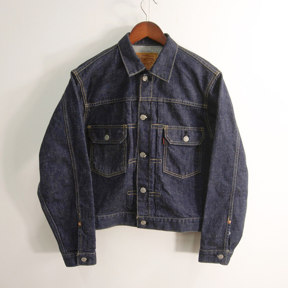 LEVI'S Dark Indigo 507XX Big E 2nd Type Denim Jacket Size 38