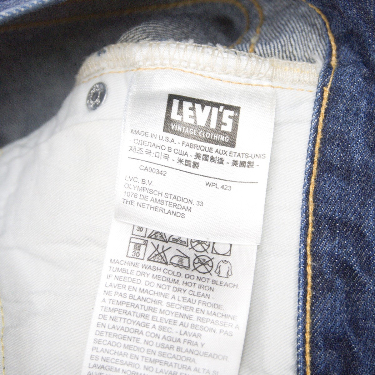LEVI'S VINTAGE CLOTHING 501ZXX Big E Fly Jeans Size 32×34