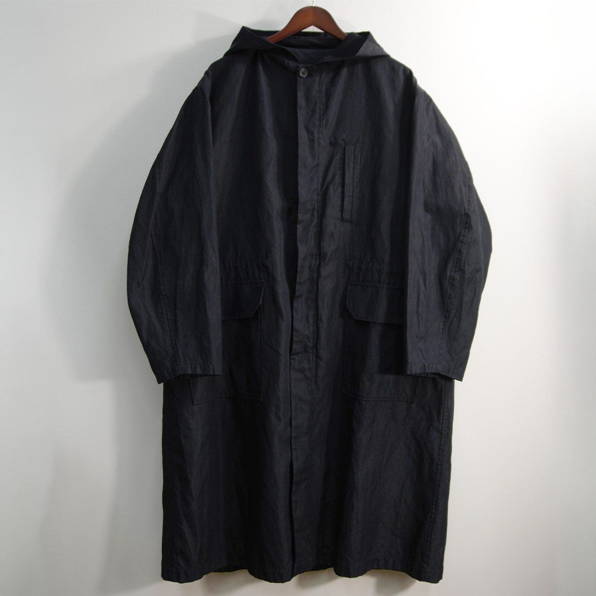 Y's for men x L YOHJI YAMAMOTO Hooded Acetate Linen Long Coat Size L