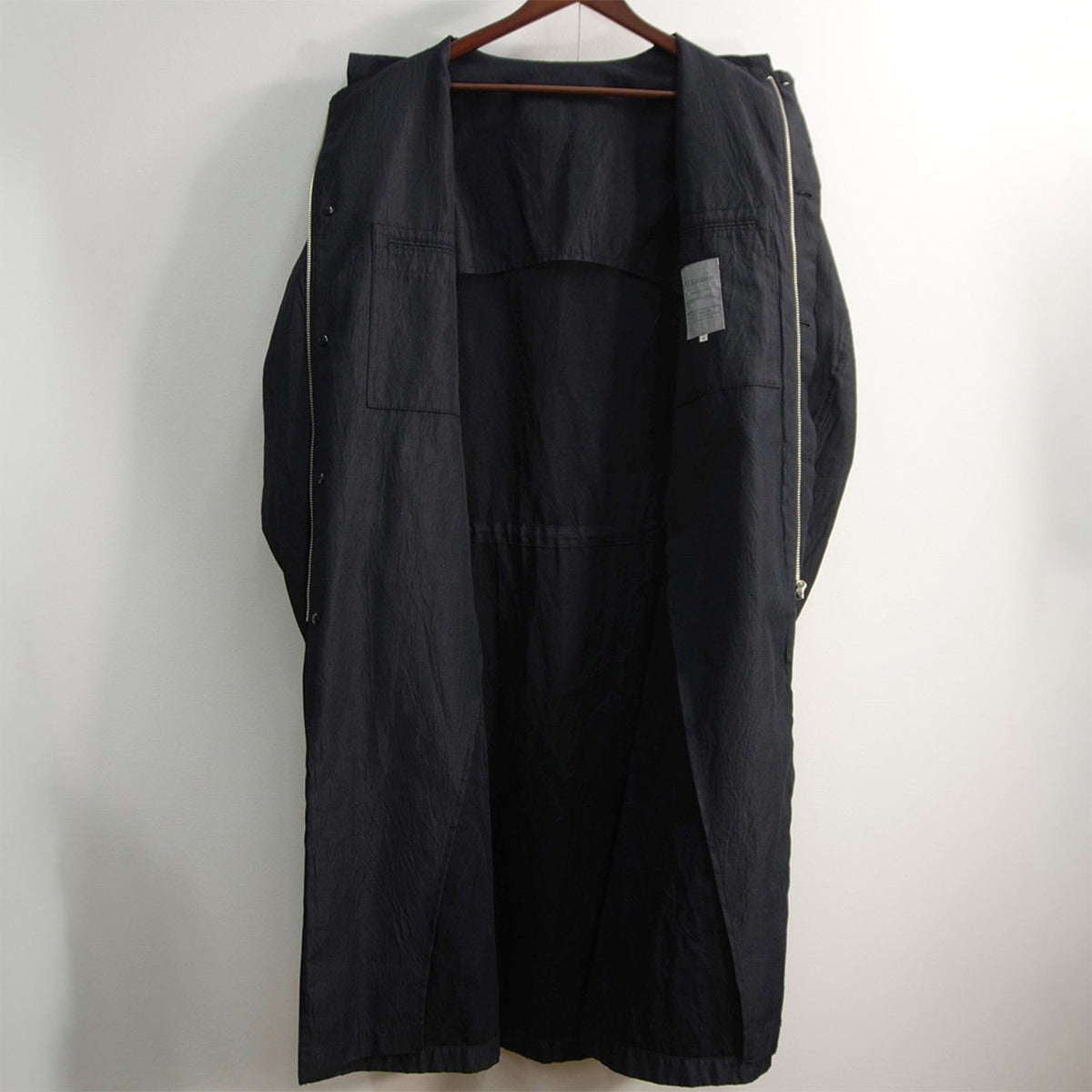 Y's for men x L YOHJI YAMAMOTO Hooded Acetate Linen Long Coat Size L