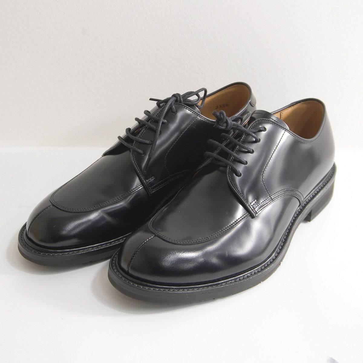 REGAL Black V-Tip Leather Shoes Made in Japan Size 25.5cm