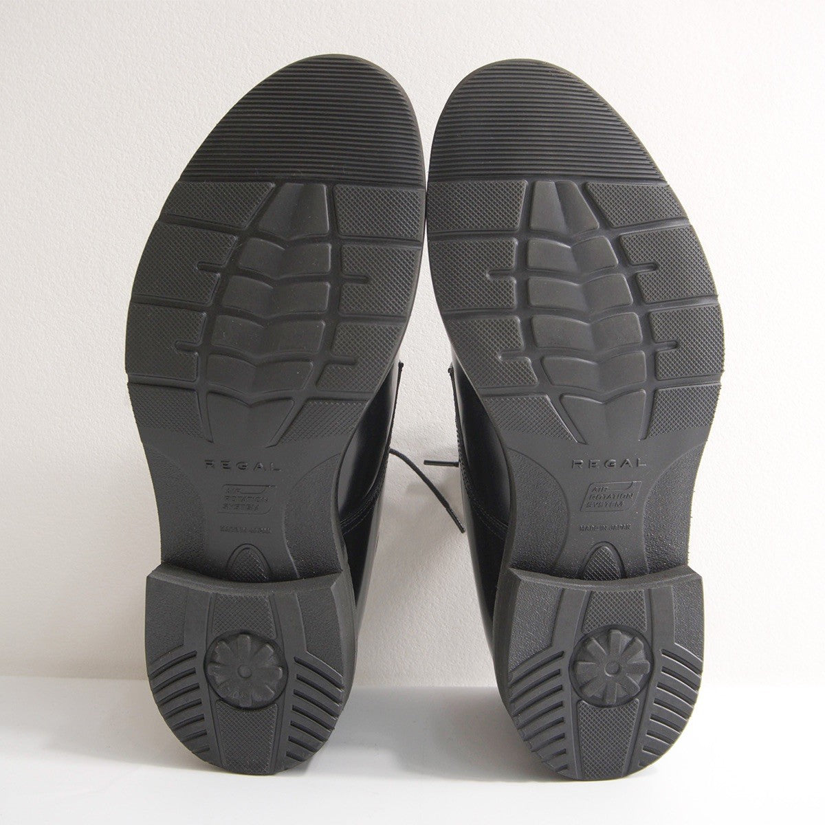 REGAL Black V-Tip Leather Shoes Made in Japan Size 25.5cm