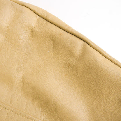 SKOOKUM Melton Leather Varsity Jacket Black Beige Size 40
