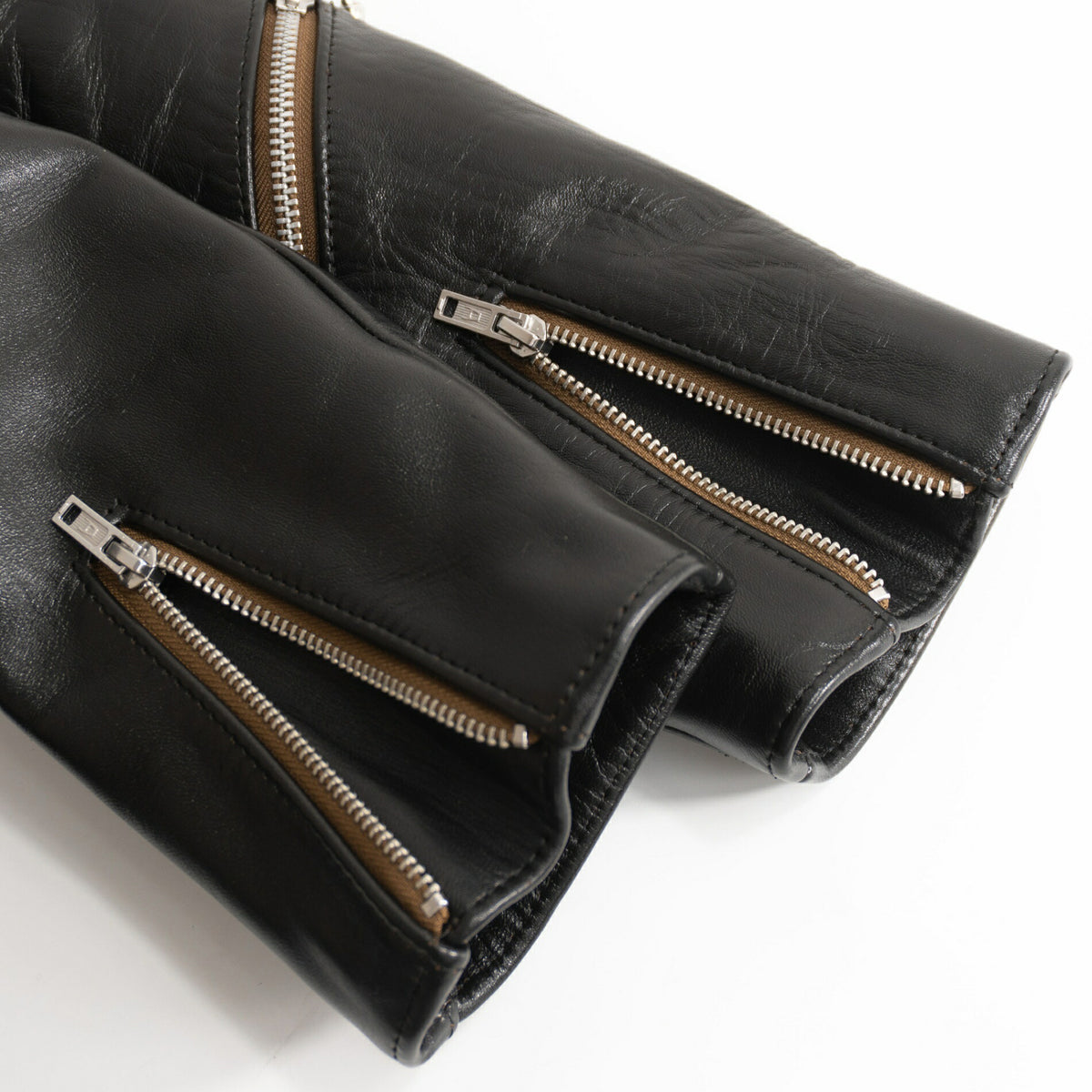 666 Horsehide Side Belt Double Rider Leather Jacket Size 44