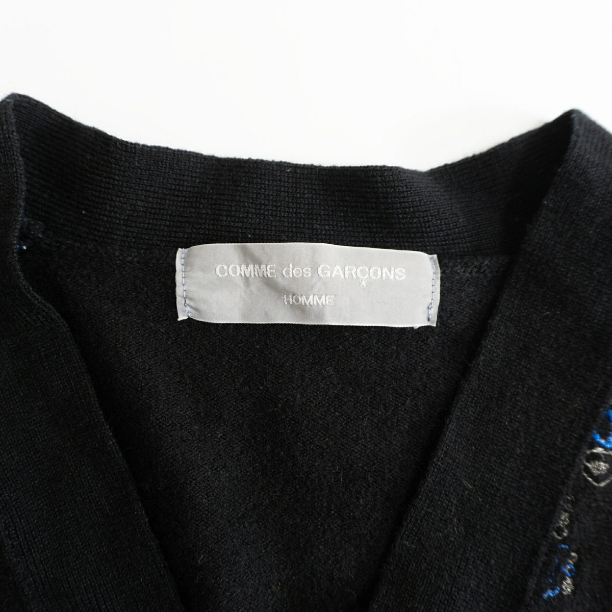 COMME des GARCONS HOMME AD2002 Wool Cardigan Black