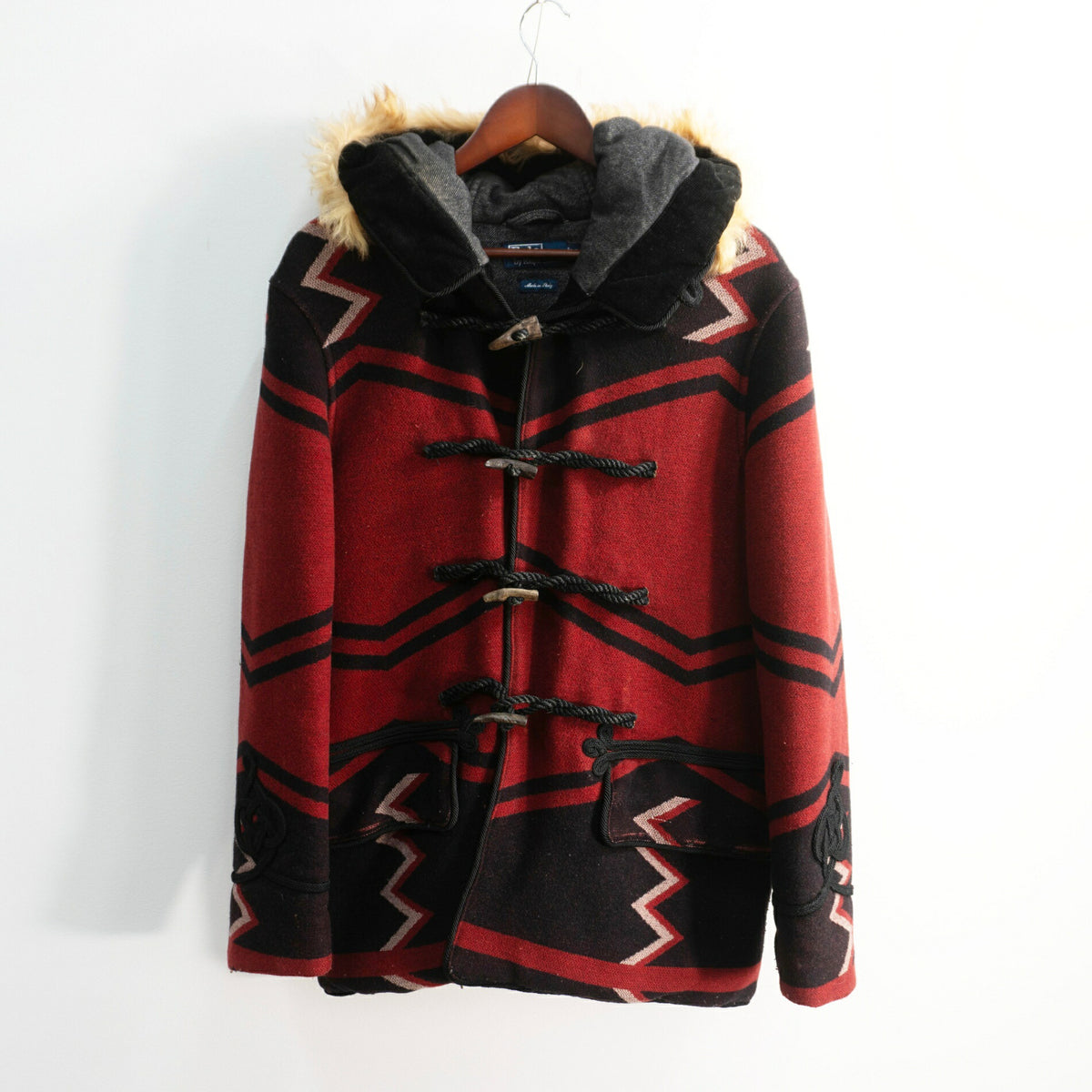 POLO RALPH LAUREN Italian Native Pattern Duffle Coat Size S