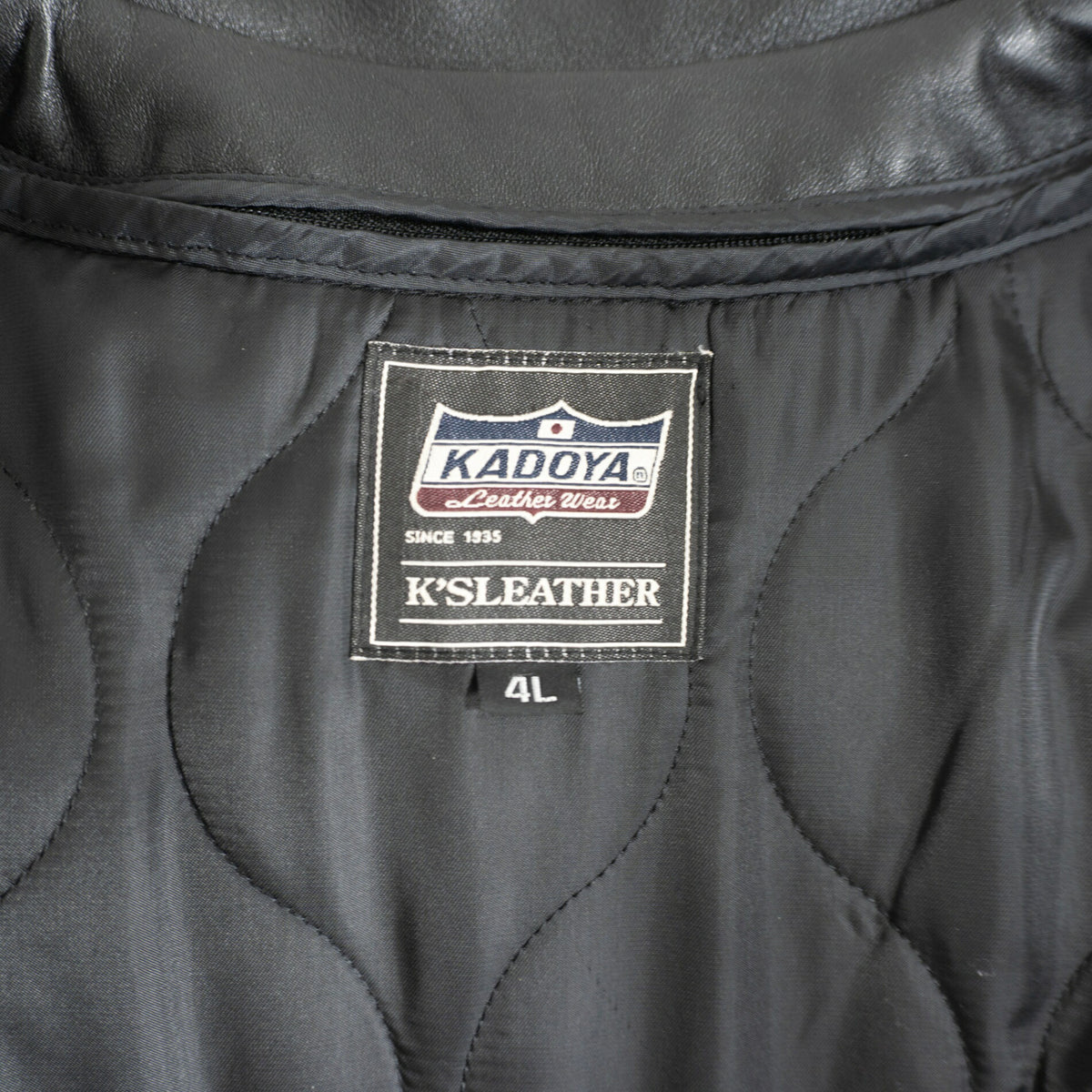 KADOYA Double Riders Leather Jacket Black Size 4L