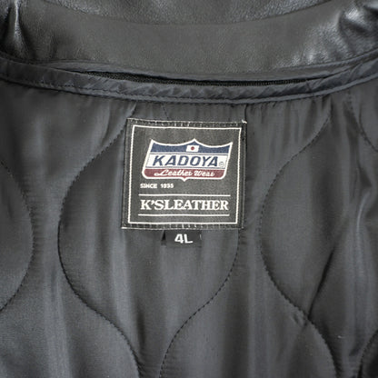 KADOYA Double Riders Leather Jacket Black Size 4L