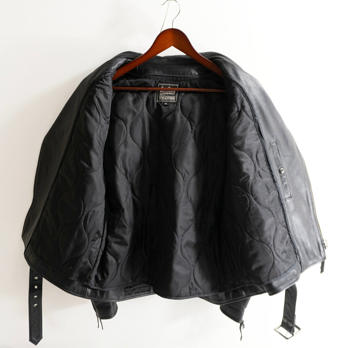 KADOYA Double Riders Leather Jacket Black Size 4L