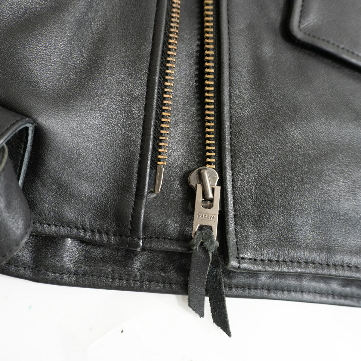KADOYA Double Riders Leather Jacket Black Size 4L