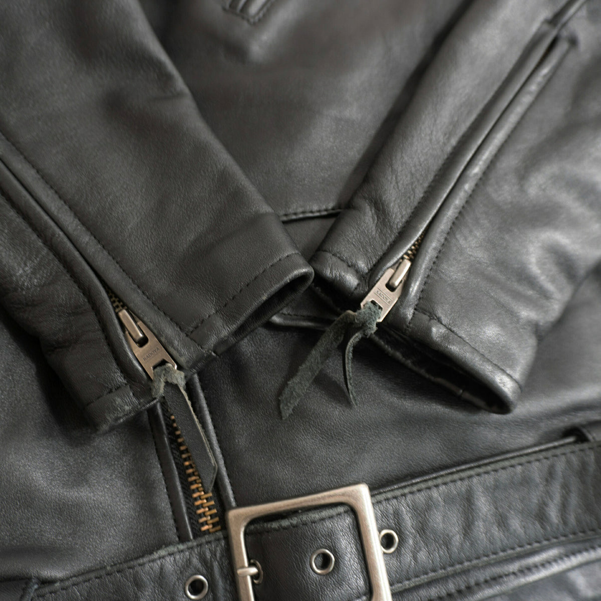 KADOYA Double Riders Leather Jacket Black Size 4L