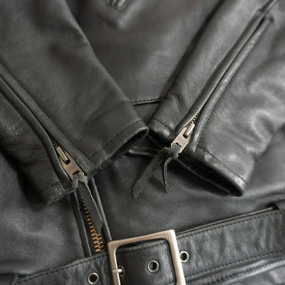 KADOYA Double Riders Leather Jacket Black Size 4L