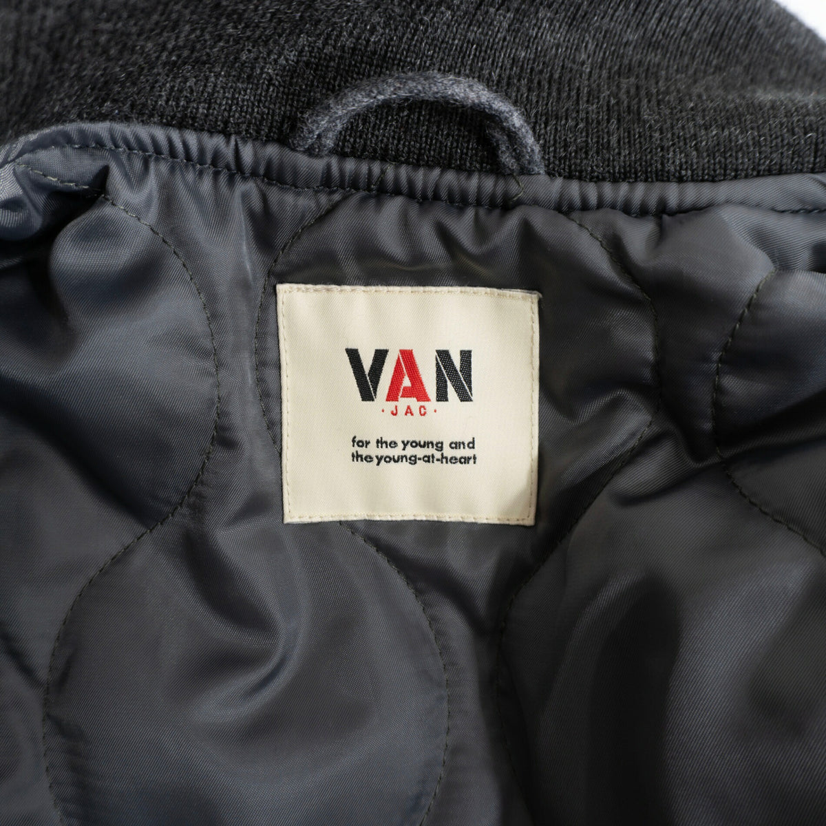VAN JAC Leather Sleeve Jacket Size M