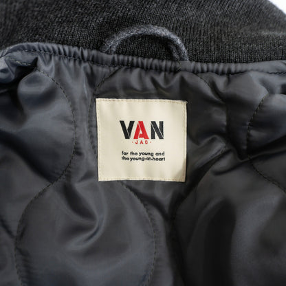 VAN JAC Leather Sleeve Jacket Size M