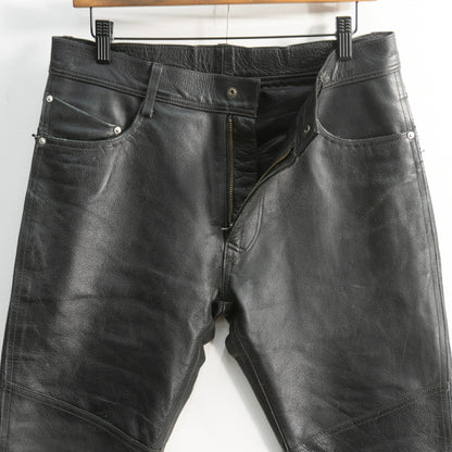 SCHOTT Black Leather Pants Size M