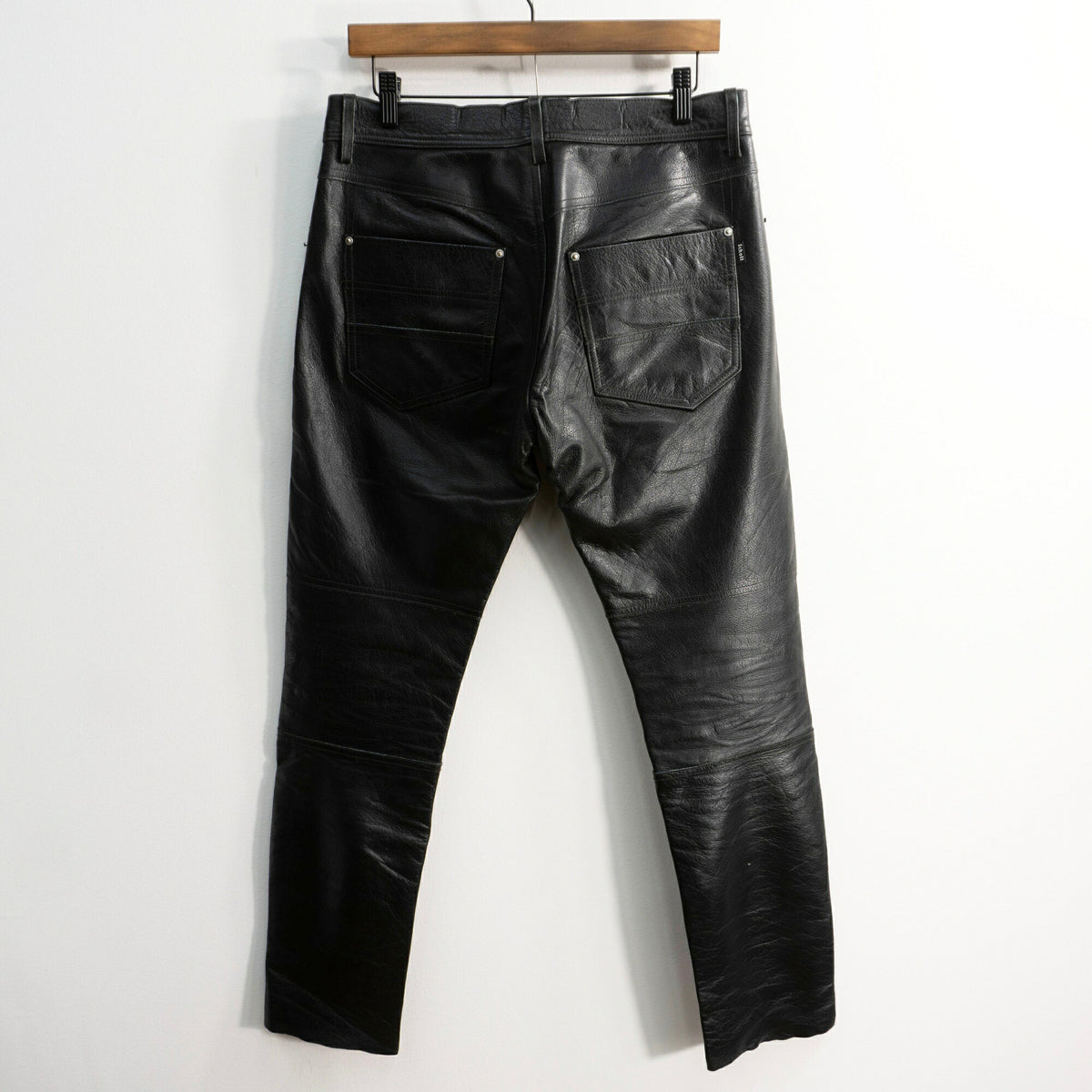 SCHOTT Black Leather Pants Size M