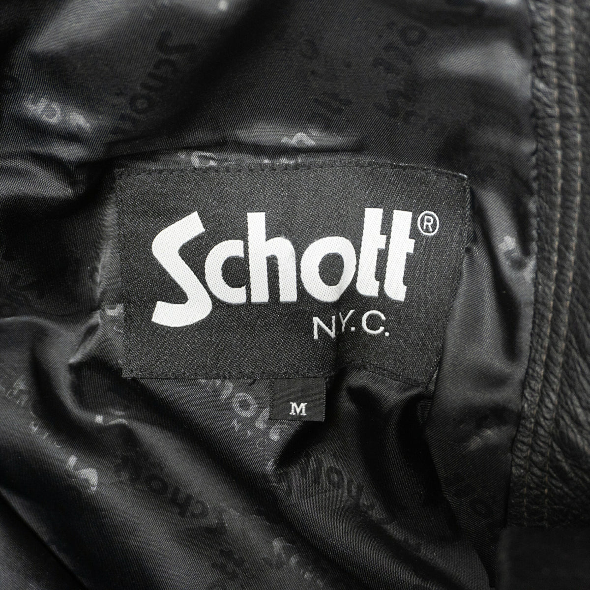 SCHOTT Black Leather Pants Size M