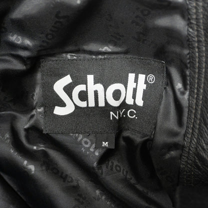 SCHOTT Black Leather Pants Size M