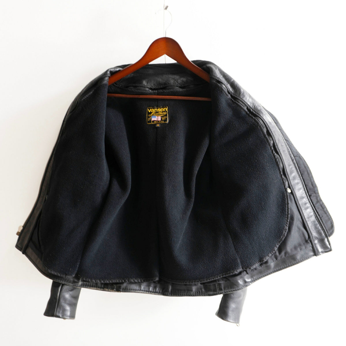 VANSON Model B Competition Weight Leather Jacket Size 38