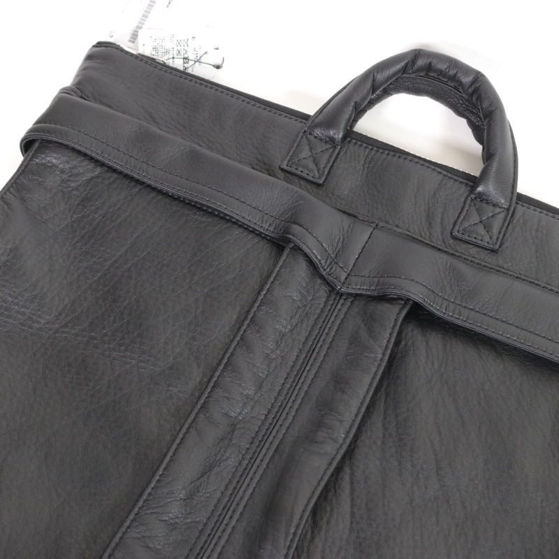 SOPHNET. 26SS Deerskin Leather Helmet Bag Black Size FREE