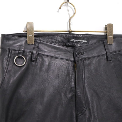 SASQUATCHfabrix. 11AW Leather Quilted Shorts Black Size M