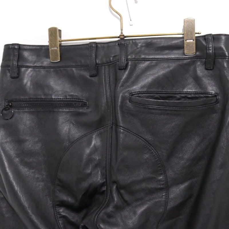 SASQUATCHfabrix. 11AW Leather Quilted Shorts Black Size M