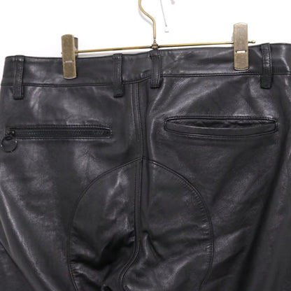 SASQUATCHfabrix. 11AW Leather Quilted Shorts Black Size M