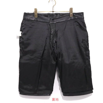 SASQUATCHfabrix. 11AW Leather Quilted Shorts Black Size M