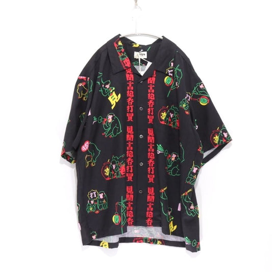 Eanbe 26SS TUITACI Monkey Print Aloha Shirt Black Size 3