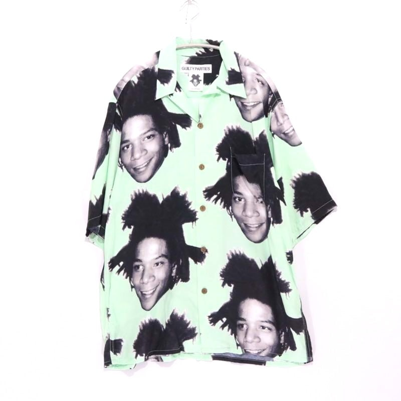 WACKO MARIA Basquiat All-Over Print Shirt Green Size M