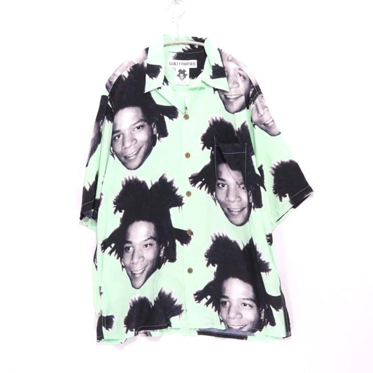 WACKO MARIA Basquiat All-Over Print Shirt Green Size M