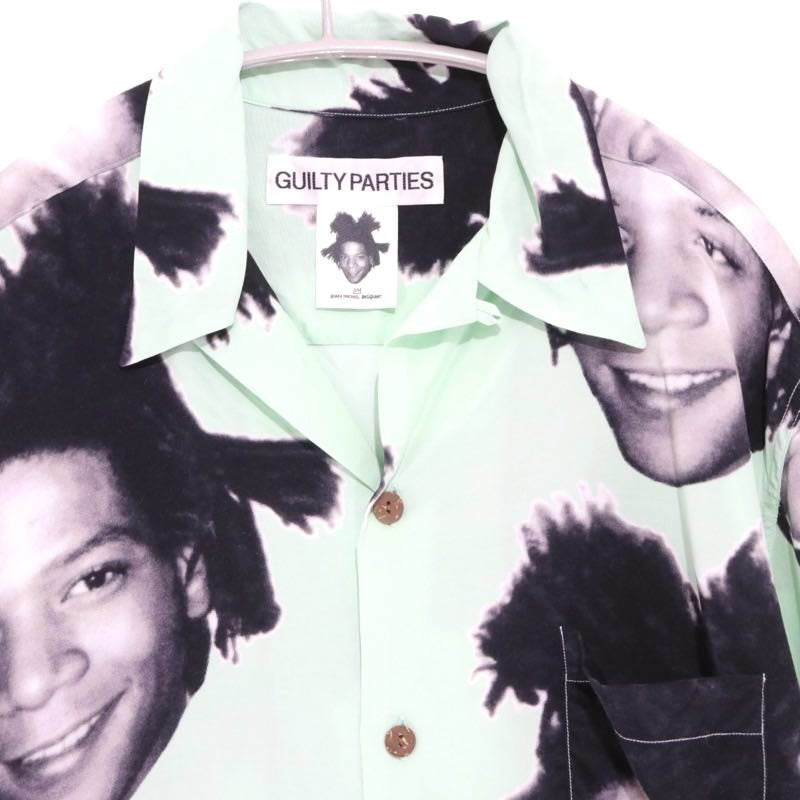 WACKO MARIA Basquiat All-Over Print Shirt Green Size M