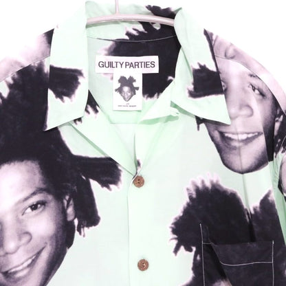 WACKO MARIA Basquiat All-Over Print Shirt Green Size M
