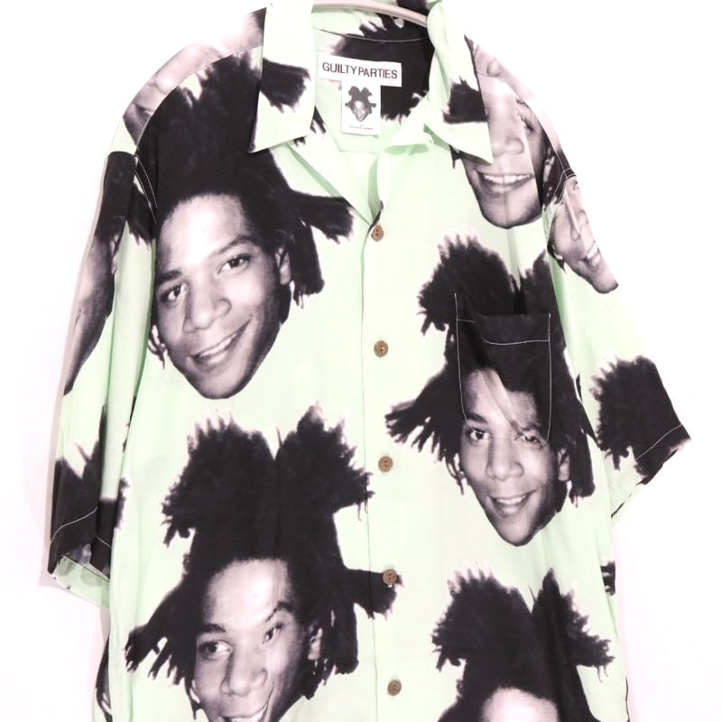 WACKO MARIA Basquiat All-Over Print Shirt Green Size M