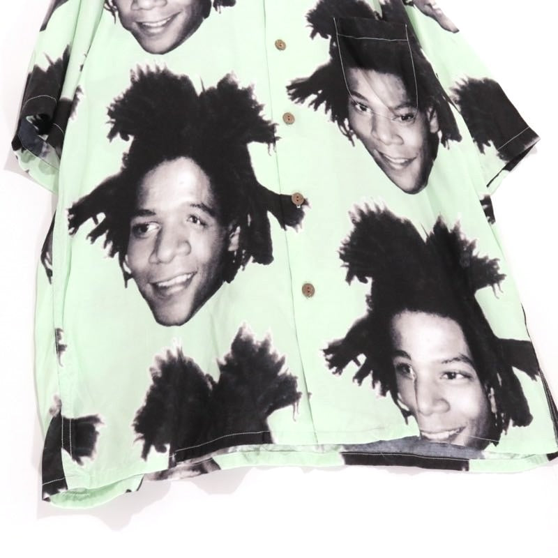 WACKO MARIA Basquiat All-Over Print Shirt Green Size M