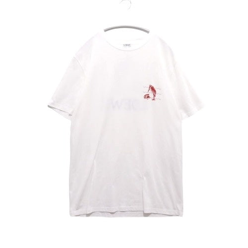 LOEWE 19AW William De Morgan Frog Print T-Shirt White Size M