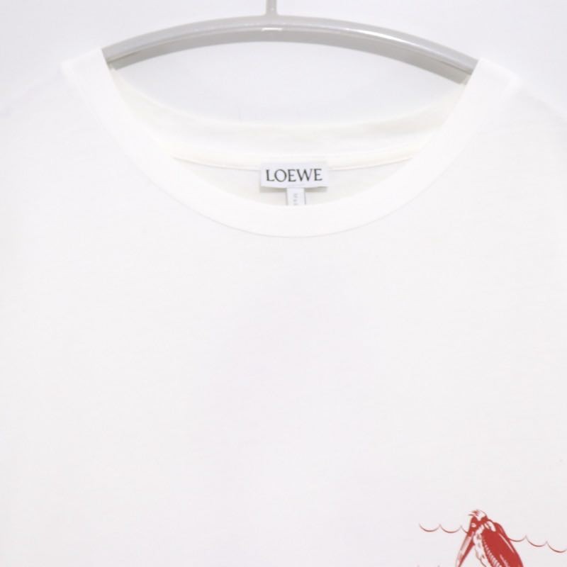 LOEWE 19AW William De Morgan Frog Print T-Shirt White Size M