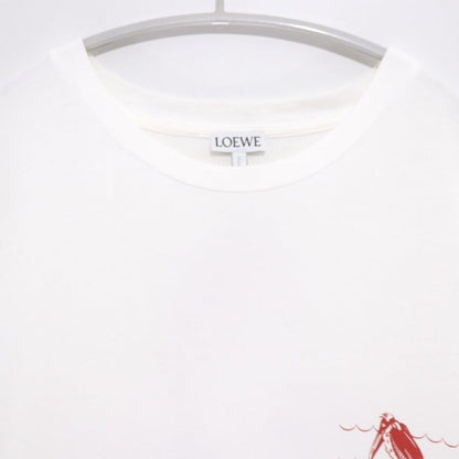 LOEWE 19AW William De Morgan Frog Print T-Shirt White Size M