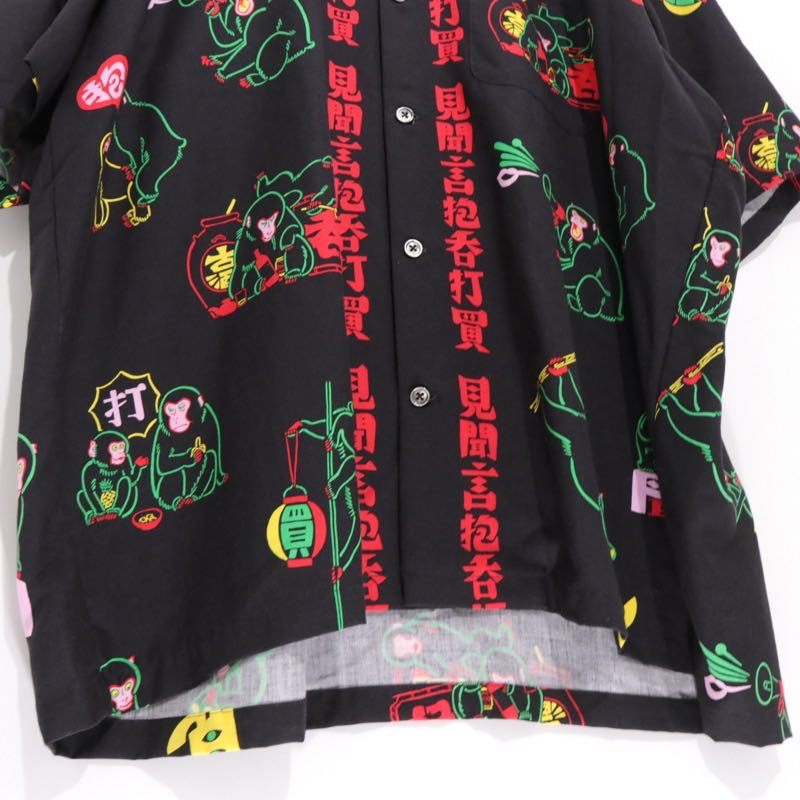 Eanbe 26SS TUITACI Monkey Print Aloha Shirt Black Size 3