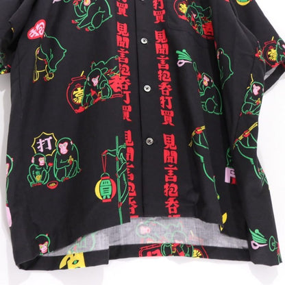 Eanbe 26SS TUITACI Monkey Print Aloha Shirt Black Size 3