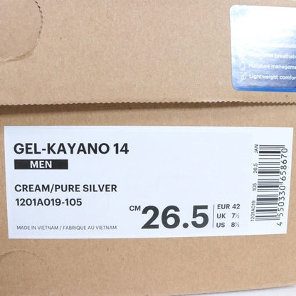ASICS GEL-KAYANO 14 Y2K Tech Sneakers Silver Size 26.5cm