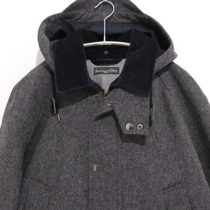 International Gallery BEAMS Hooded Hunting Coat Gray Size XL