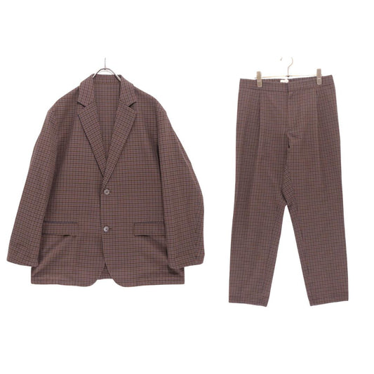 FACTOTUM 22SS Unconstructed Check Brown Blue Jacket Size 48/48